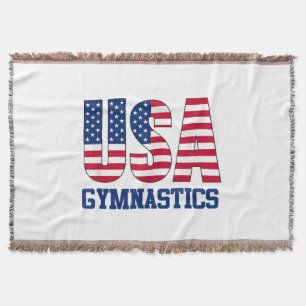 USA med American Flagga Gymnastics Sports Filt
