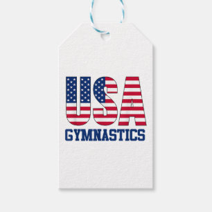 USA med American Flagga Gymnastics Sports Presentetikett