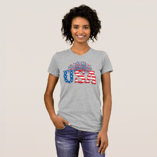 USA med fyrverkerier T-Shirt