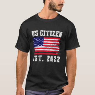 USA-medborgarskap EST 2022 Proud Immigration Ameri T Shirt