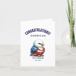 USA-medborgarskap Grattis Amerikanskt Kort