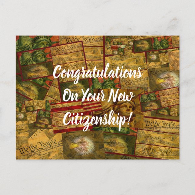 USA-medborgarskap Vykort (Framsida)