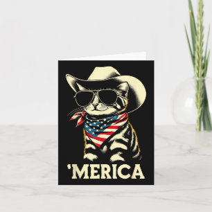 Usa merica Katt 4 juli Män Kvinnor Barn Rolig Pa Kort