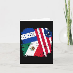 Usa Mexiko Honduras Flaggor Kort