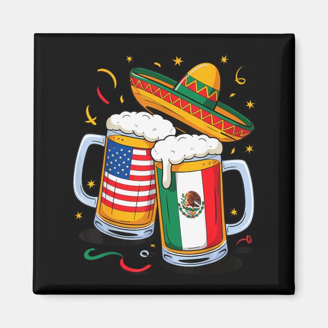 Usa mexiko öl cinco de mayo  magnet (Framsidan)