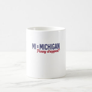 USA - MI = Michigan Not Minnesota Confusion Kaffemugg