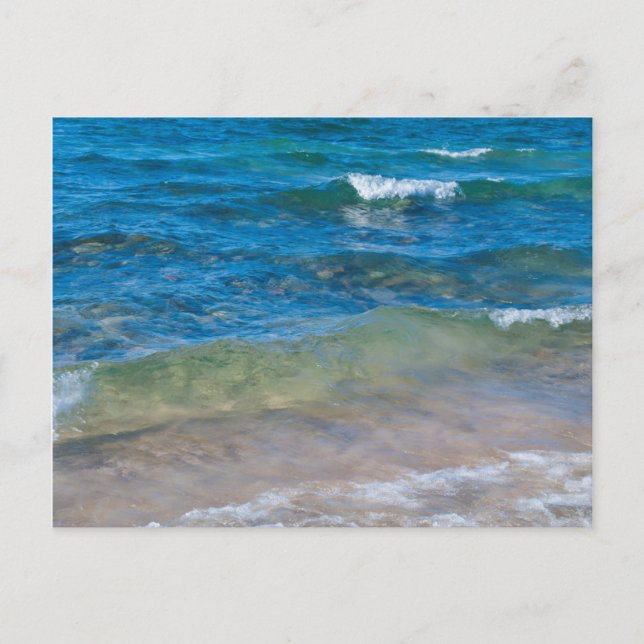 USA, Michigan. Clear Vatten of Sjö Superior Vykort (Framsida)