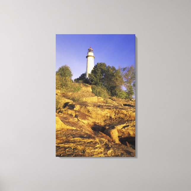 USA, Michigan, Lake Huron. Pointe Aux Barques Canvastryck (Framsida)