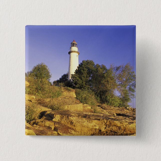 USA, Michigan, Lake Huron. Pointe Aux Barques Knapp (Framsida)