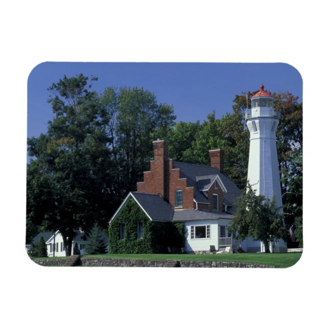 USA, Michigan, Lake Huron. Port Sanilac Magnet (Horisontell)