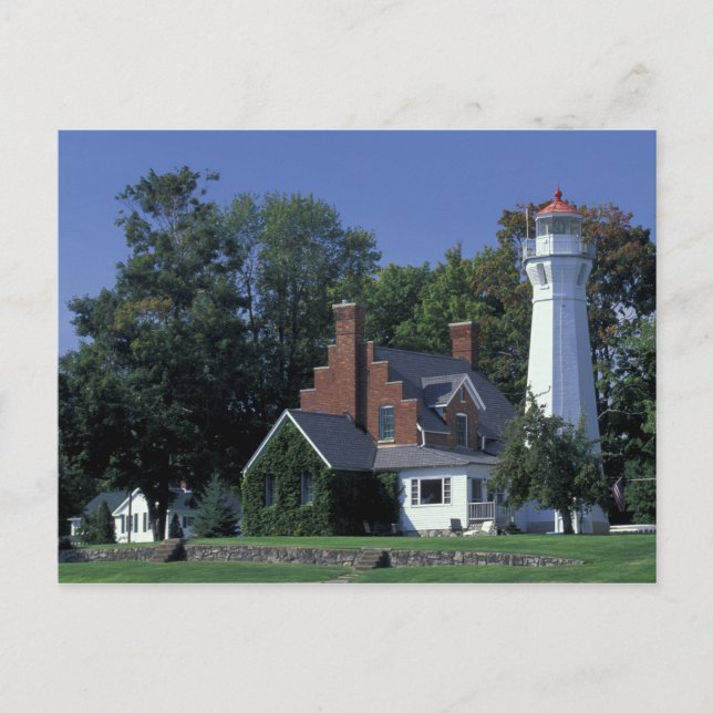 USA, Michigan, Lake Huron. Port Sanilac Vykort (Framsida)
