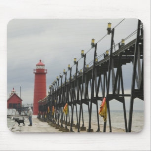 USA, Michigan, Lake Michigankusten, Grand Haven: Musmatta