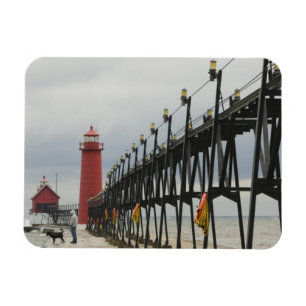 USA, Michigan, Lake Michigans strand, Grand Haven: Magnet