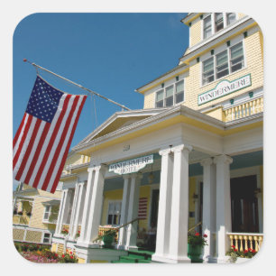 USA, Michigan, Mackinac Island Fyrkantigt Klistermärke