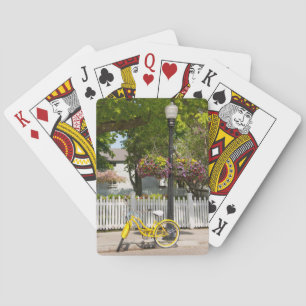 USA, Michigan, Mackinac Island. Gult Bike Casinokort