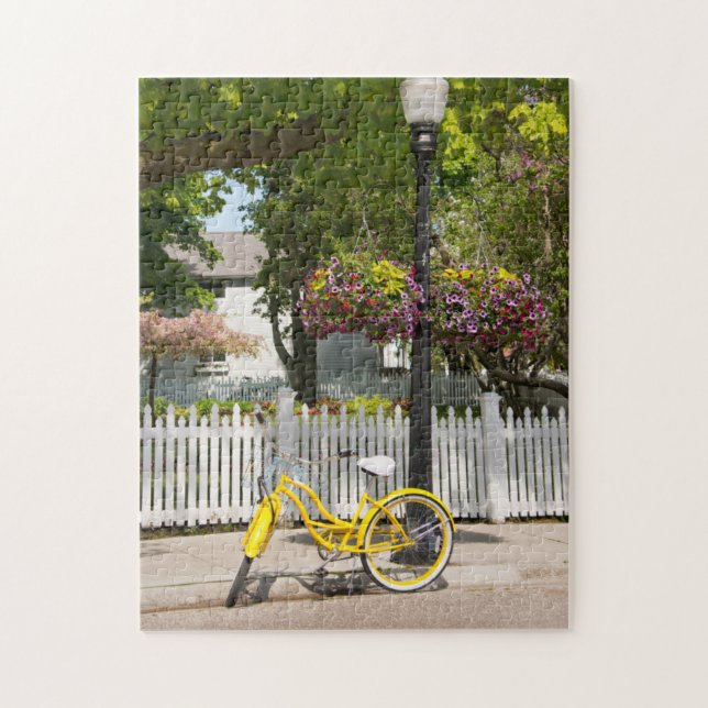 USA, Michigan, Mackinac Island. Gult Bike Pussel (Vertikal)