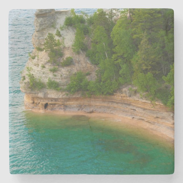 USA, Michigan. Miner's Castle klippformation Stenunderlägg (Framsidan)