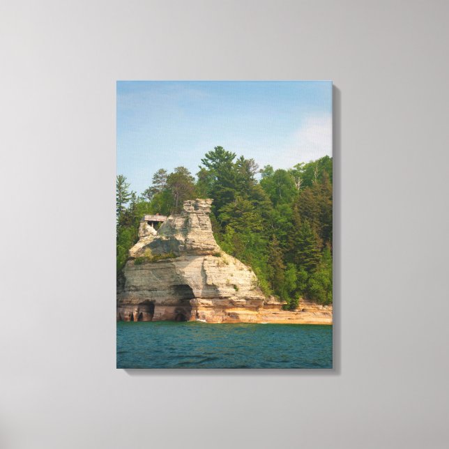 USA, Michigan. Miner's Castle-klippformationen 2 Canvastryck (Framsida)