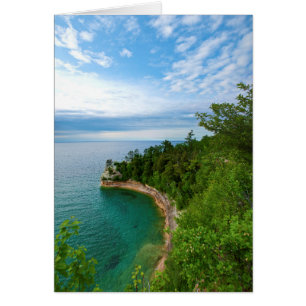 USA, Michigan. Miner's Castle-klippformationen 3 Hälsningskort