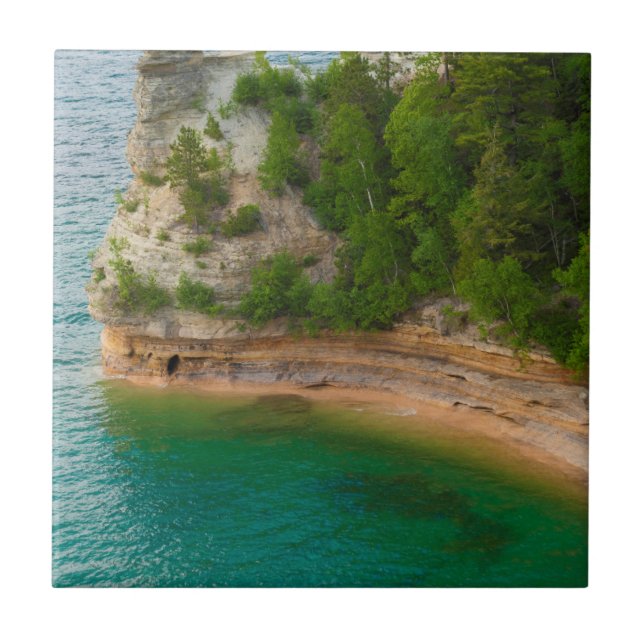USA, Michigan. Miner's Castle-klippformationen Kakelplatta (Framsidan)