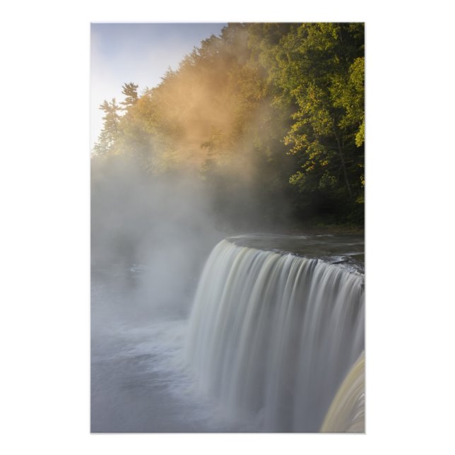 USA, Michigan, Övre halvan. Höst soluppgång Fototryck (Framsidan)