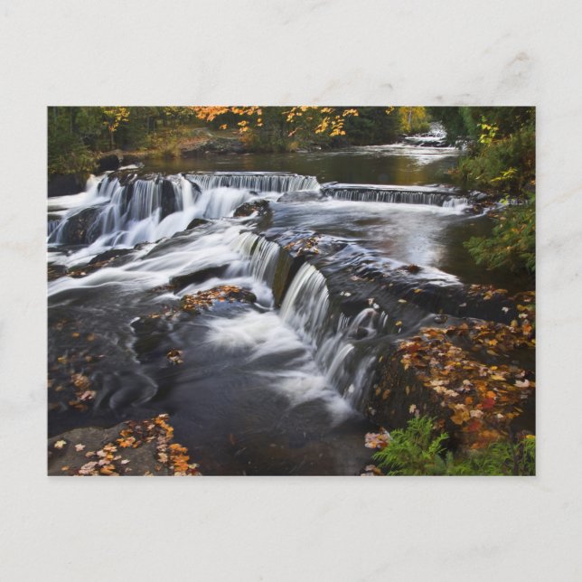 USA, Michigan, Övre halvön. Bond Falls och Vykort (Framsida)