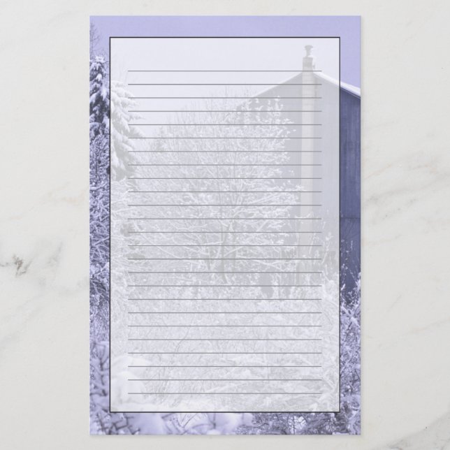 USA, Michigan, Rochester Backe. Snöblå Brevpapper (Framsida)