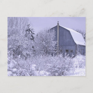 USA, Michigan, Rochester Backe. Snöblå Vykort
