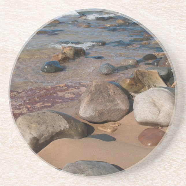 USA, Michigan. Rundade bloggar på 12 miljoner Underlägg Sandsten (Framsidan)