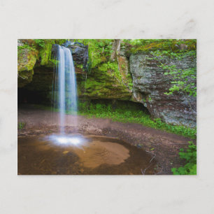 USA, Michigan. Scotts Falls i övre Michigan Vykort