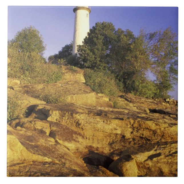 USA, Michigan, Sjö Huron. Pointe Aux Barques Kakelplatta (Framsidan)