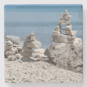 USA, Michigan. Stentorn på stranden Underlägg Sten