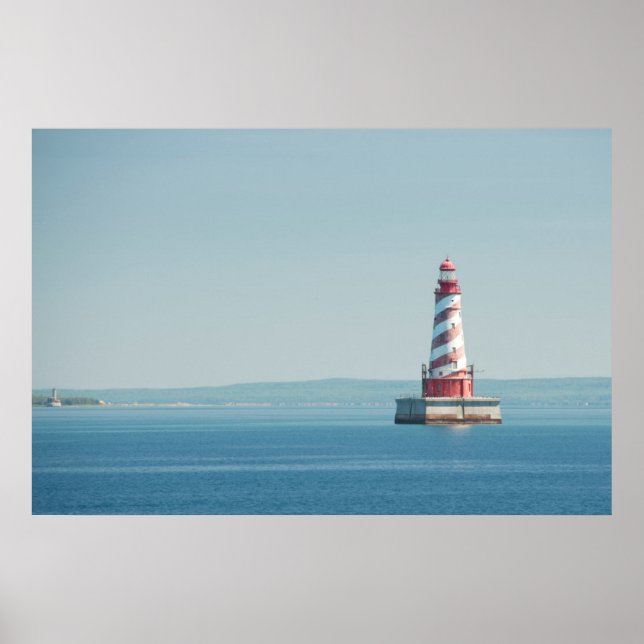 USA, Michigan, Underbar Sjöar, Sjö Michigan Poster (Framsidan)