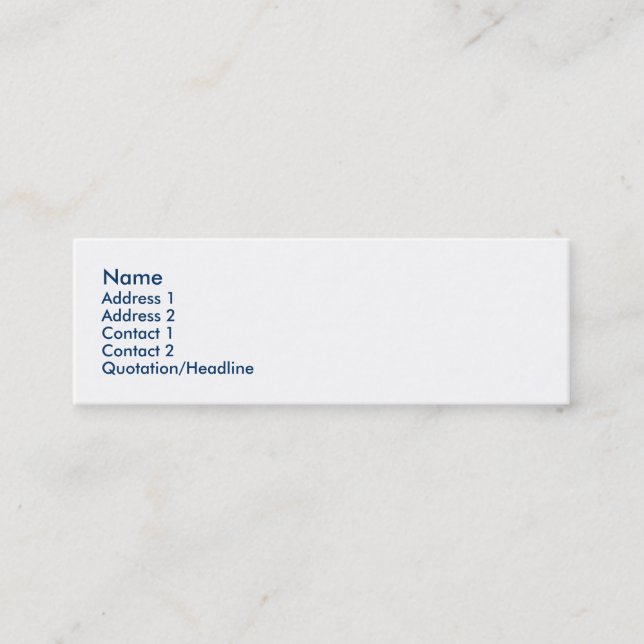 USA MINI VISITKORT (Framsida)