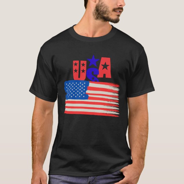 USA minnesdagsdesign för t-shirt  (Framsida)