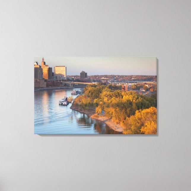 USA, Minnesota, Minneapolis, St Paul Canvastryck (Framsida)