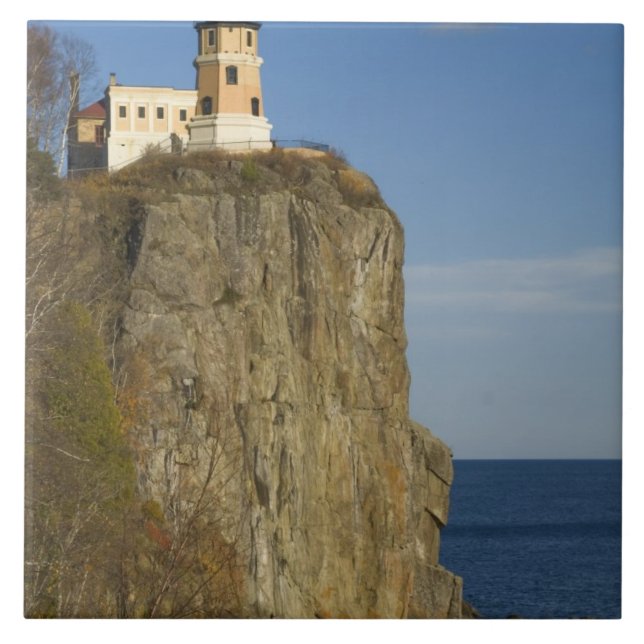 USA, Minnesota. Split Rock Lighthouse på sjö Kakelplatta (Framsidan)