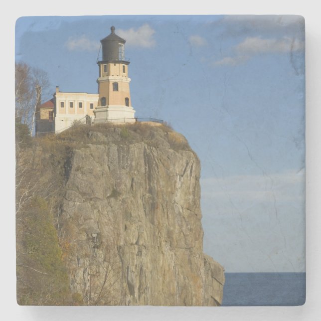 USA, Minnesota. Split Rock Lighthouse vid sjö Stenunderlägg (Framsidan)