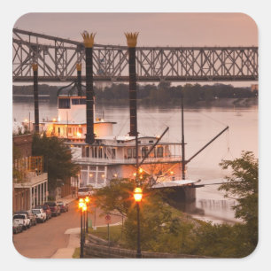 USA, Mississippi, Natchez. Natchez Under the Fyrkantigt Klistermärke