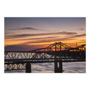 USA, Mississippi, Vicksburg. Highway I-20 och Fototryck