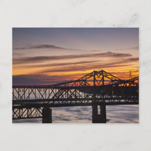 USA, Mississippi, Vicksburg. I-20 Highway och Vykort