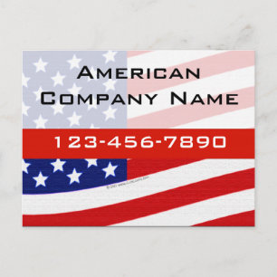 USA Modern Wave Flagga Vykort