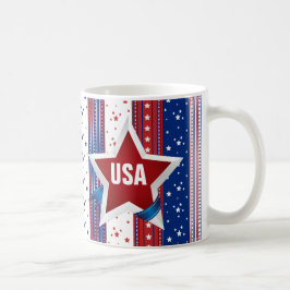 USA Monogram Americana Patriotic Kaffemugg
