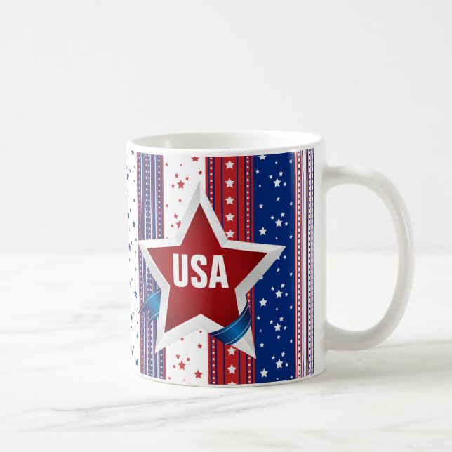 USA Monogram Americana Patriotic Kaffemugg (Höger)