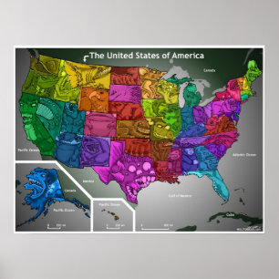 USA monster Poster