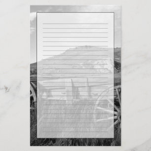 USA, Montana, Bannack State Park Gammal vagn tillv Brevpapper