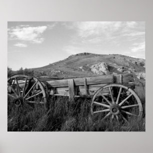 USA, Montana, Bannack State Park Gammal vagn tillv Poster
