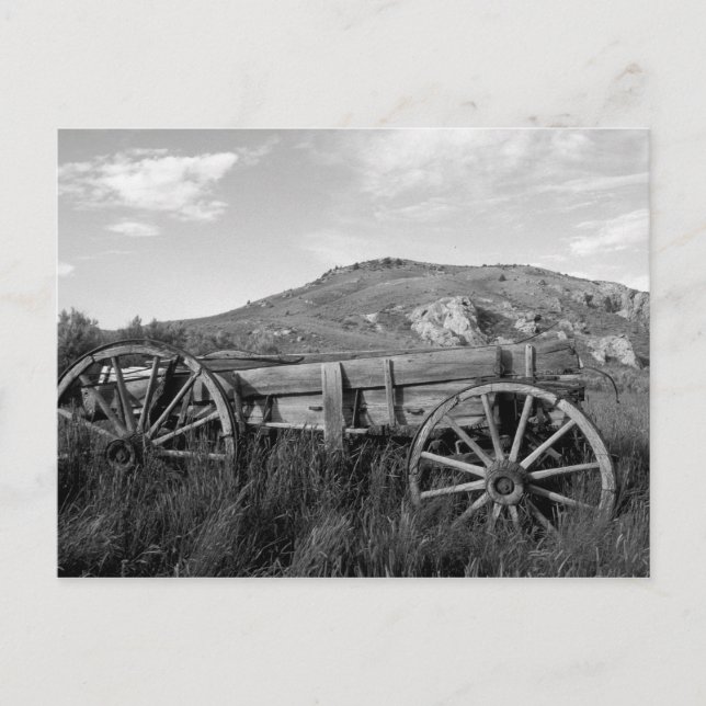 USA, Montana, Bannack State Park Gammal vagn tillv Vykort (Framsida)