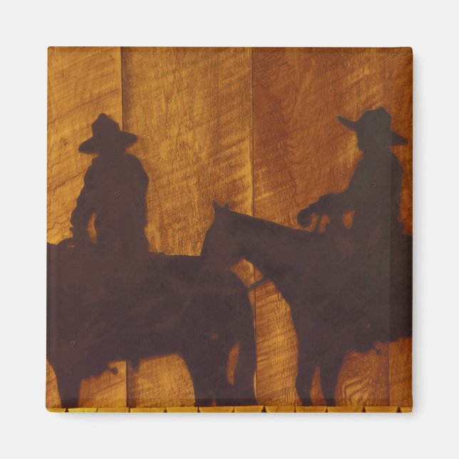 USA, Montana, Boulder River Cowboys till häst Magnet (Framsidan)