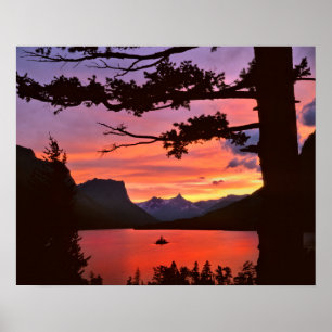 USA, Montana, Glacier National Park. Landskap Poster